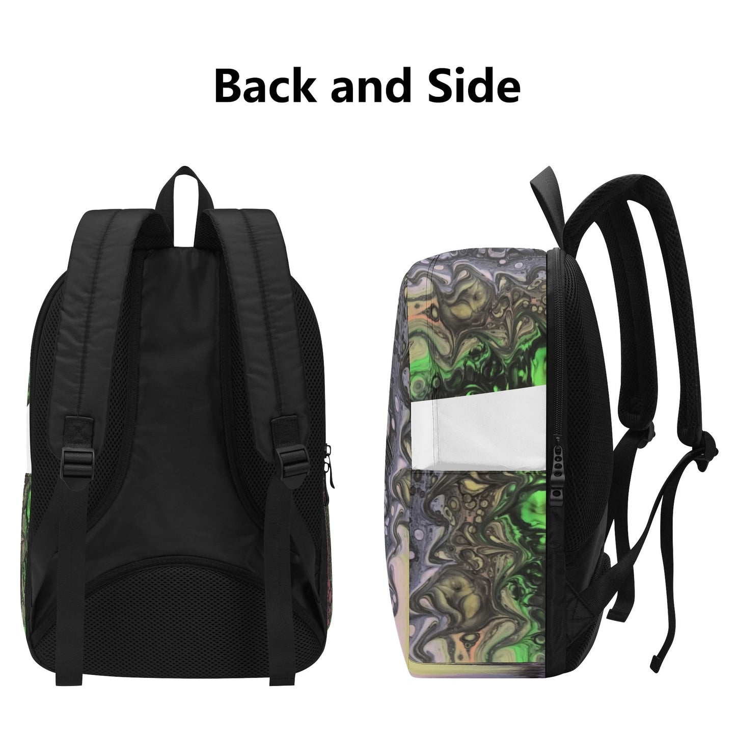 Lalola Boutique Branded Half Print Laptop Backpack