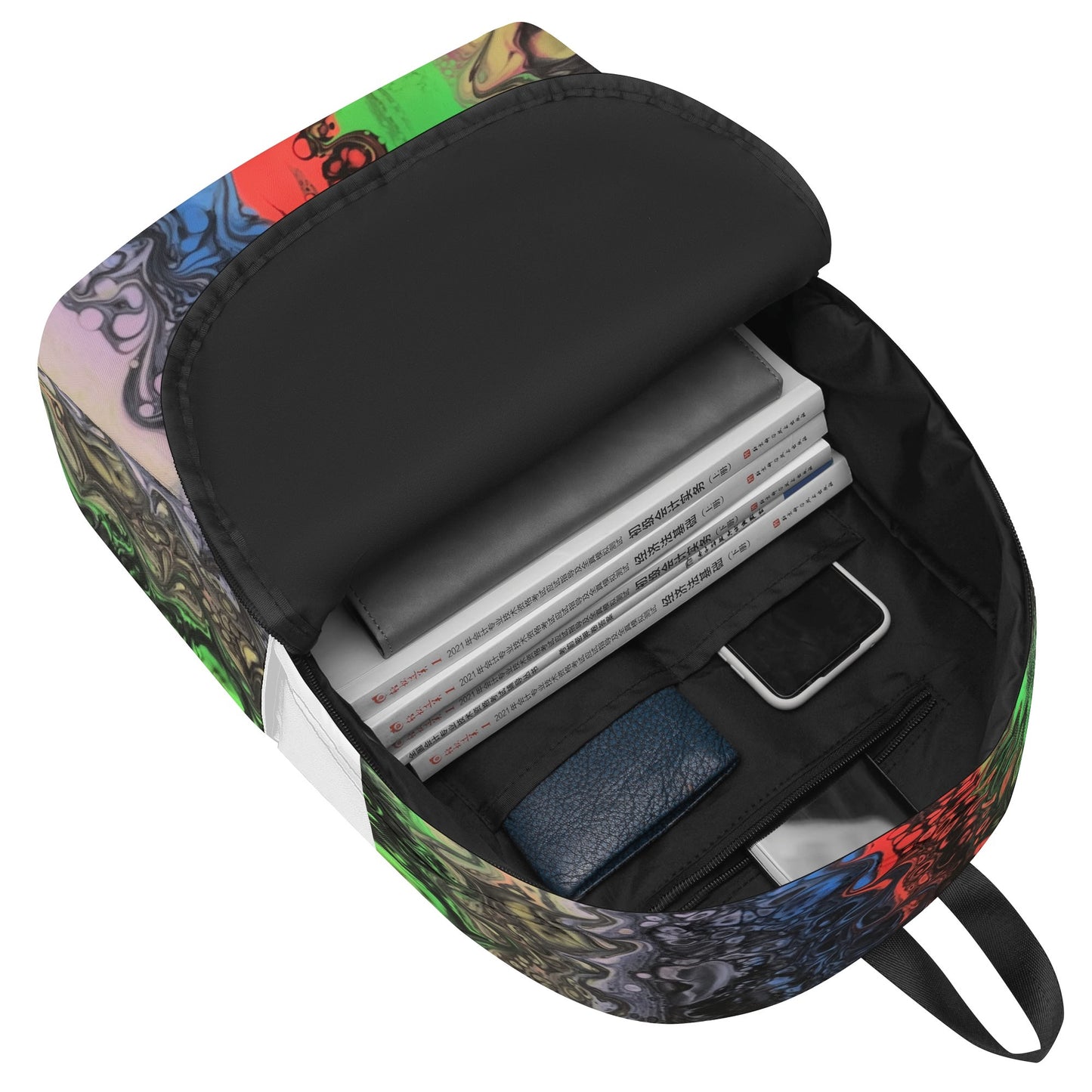 Lalola Boutique Branded Half Print Laptop Backpack