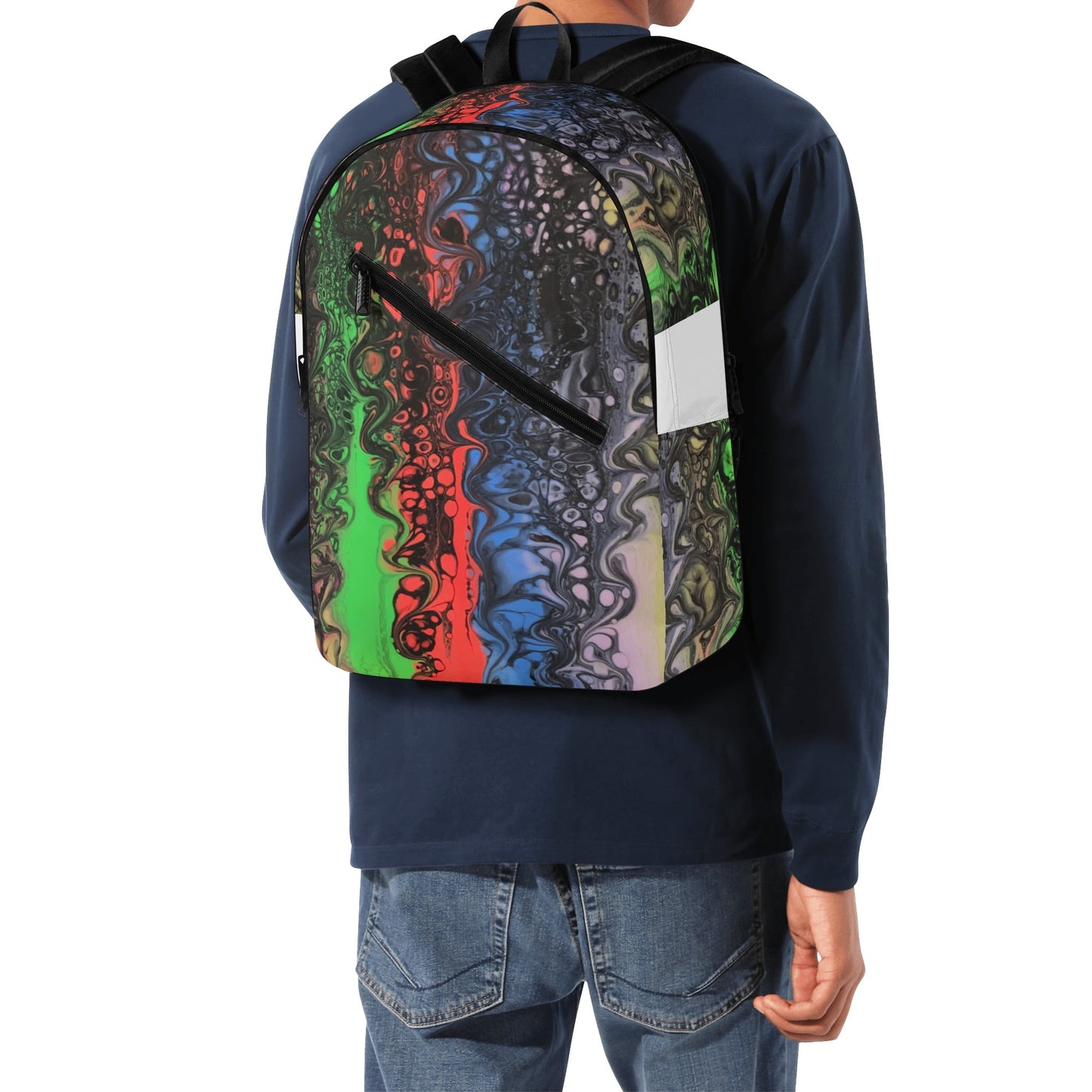 Lalola Boutique Branded Half Print Laptop Backpack