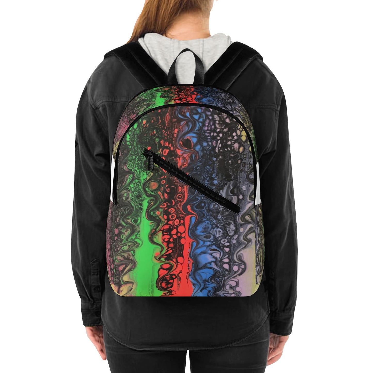 Lalola Boutique Branded Half Print Laptop Backpack