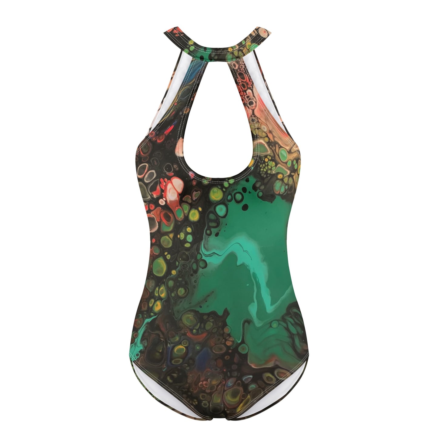 HooArt *Art U Wear* Womens One Piece Swimsuit Sexy Green Dream