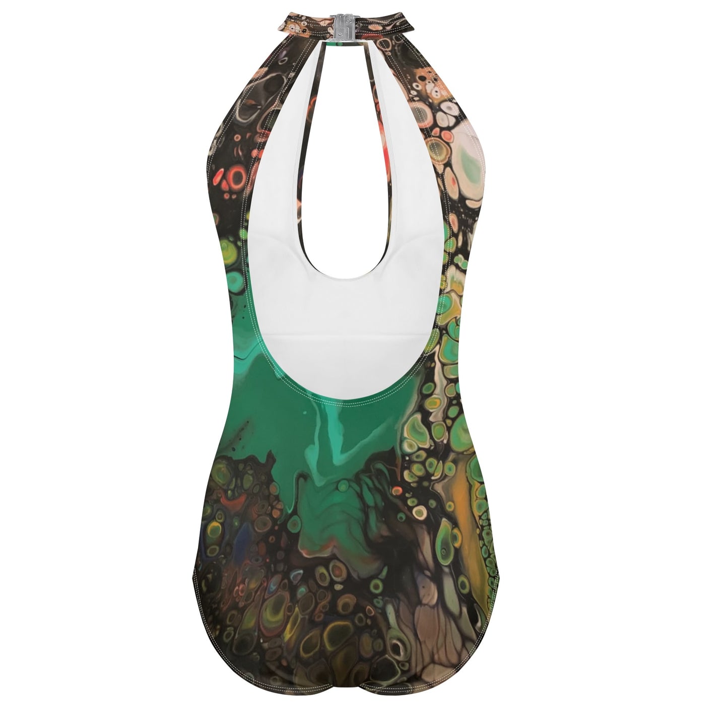 HooArt *Art U Wear* Womens One Piece Swimsuit Sexy Green Dream