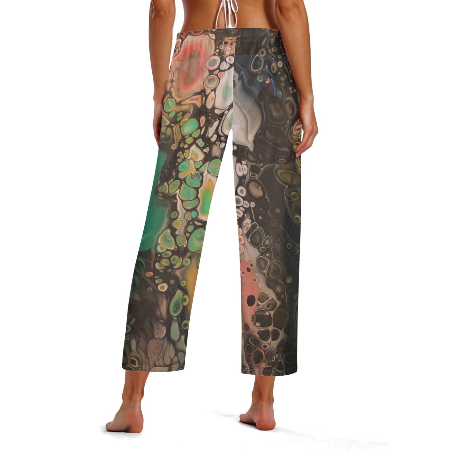 Lalola *Art U Wear* Womens See Through Cover up Straight Leg Pants