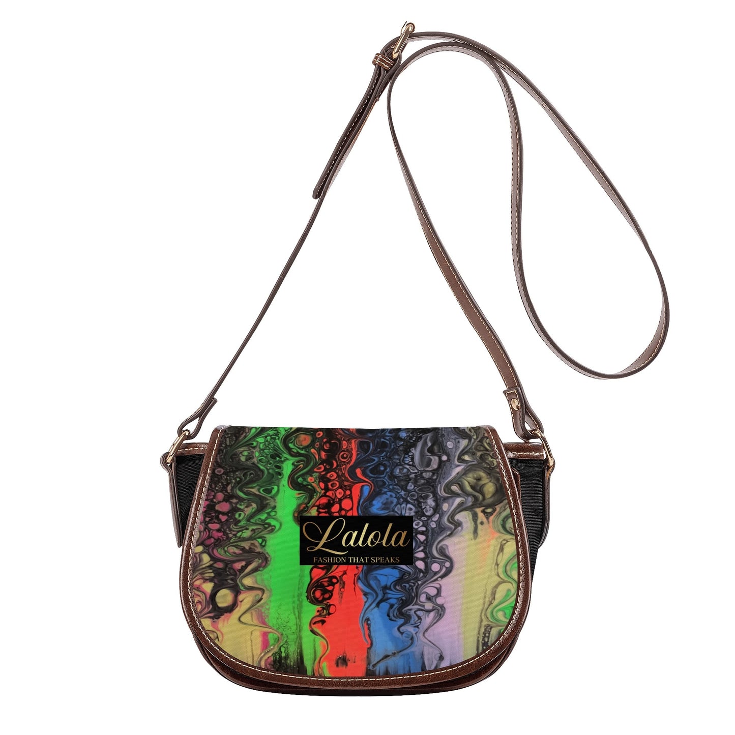 Lalola *Art U Wear* Saddle Bag, HooArt Rainbow