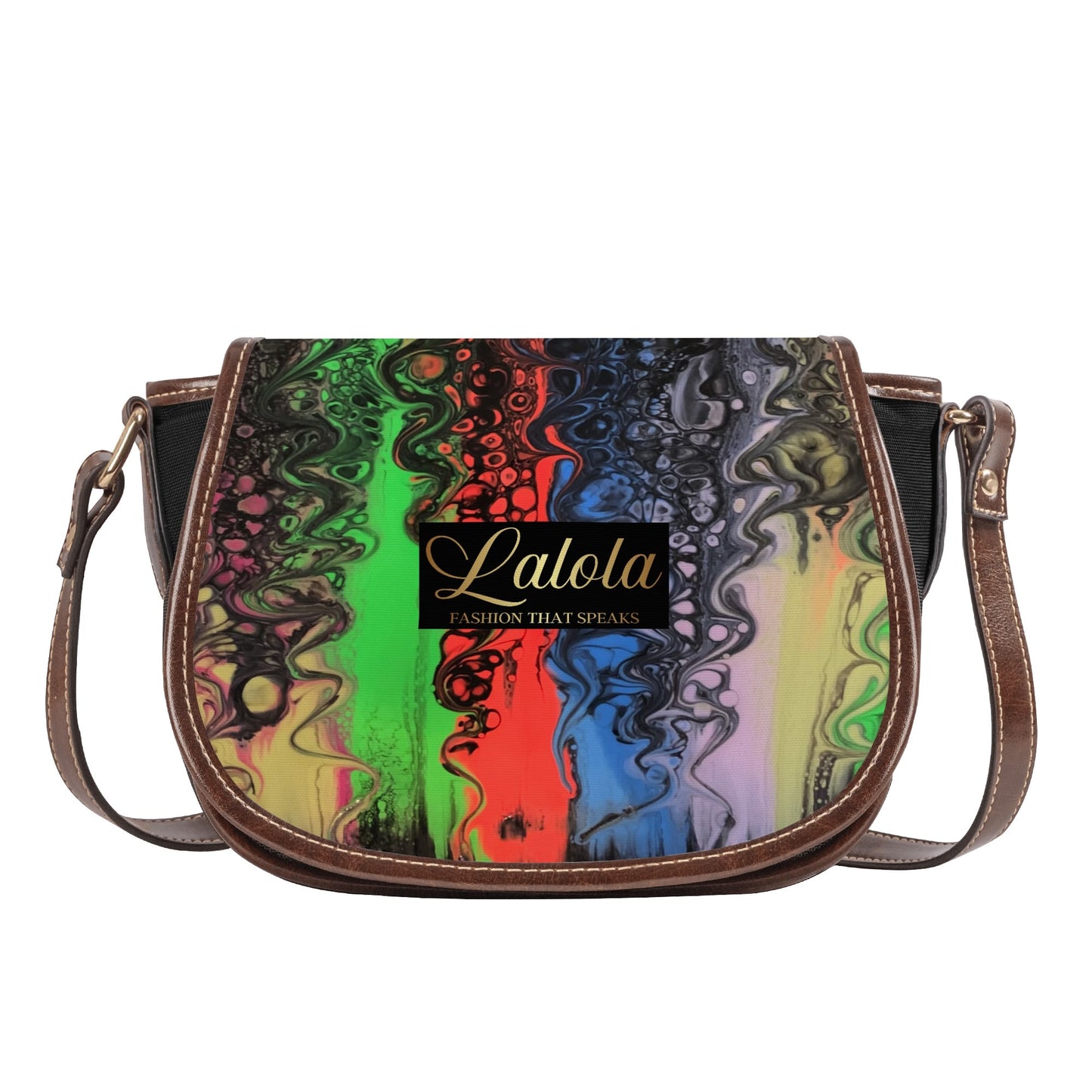 Lalola *Art U Wear* Saddle Bag, HooArt Rainbow