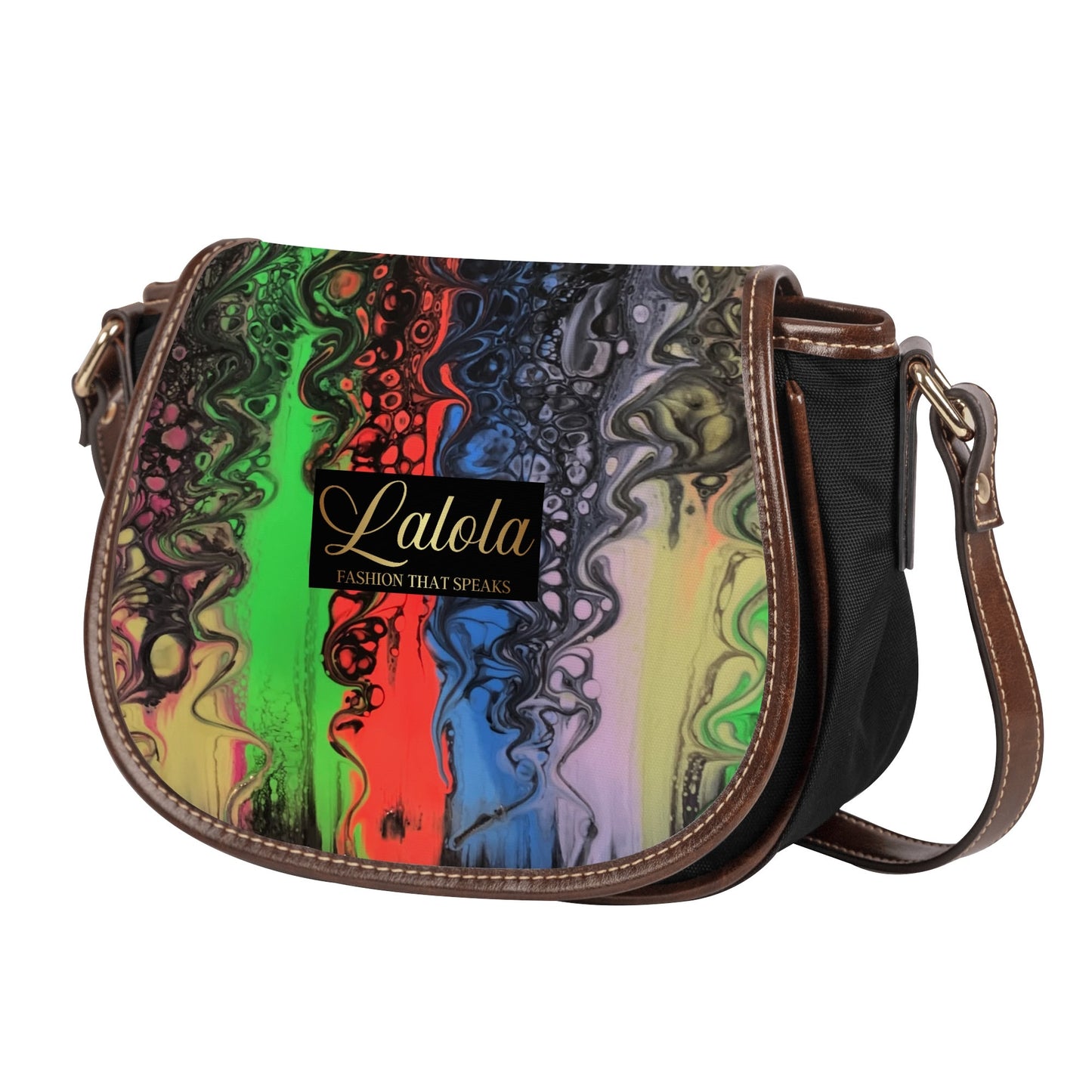 Lalola *Art U Wear* Saddle Bag, HooArt Rainbow