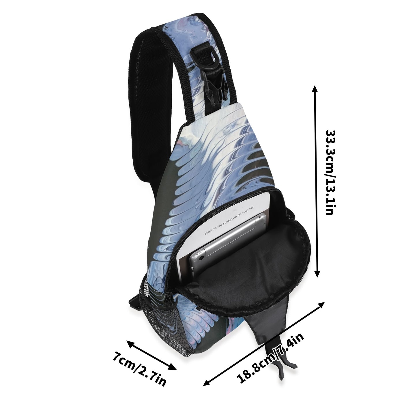 Lalola *Art U Wear* Crossbody Bag with Adjustable Strap, HooArt Blue