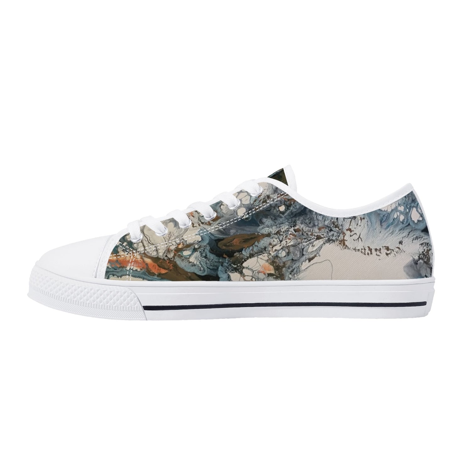 Lalola Branded Art U Wear, UNIQUE Womens Low Top Canvas Shoes, Black HooArt Branded