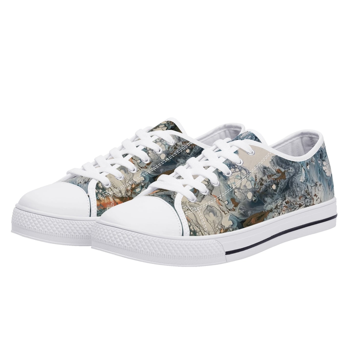 Lalola Branded Art U Wear, UNIQUE Womens Low Top Canvas Shoes, Black HooArt Branded