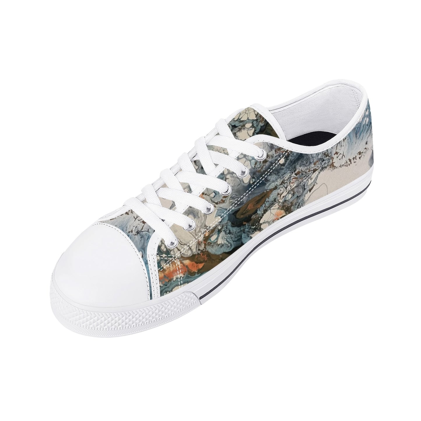 Lalola Branded Art U Wear, UNIQUE Womens Low Top Canvas Shoes, Black HooArt Branded