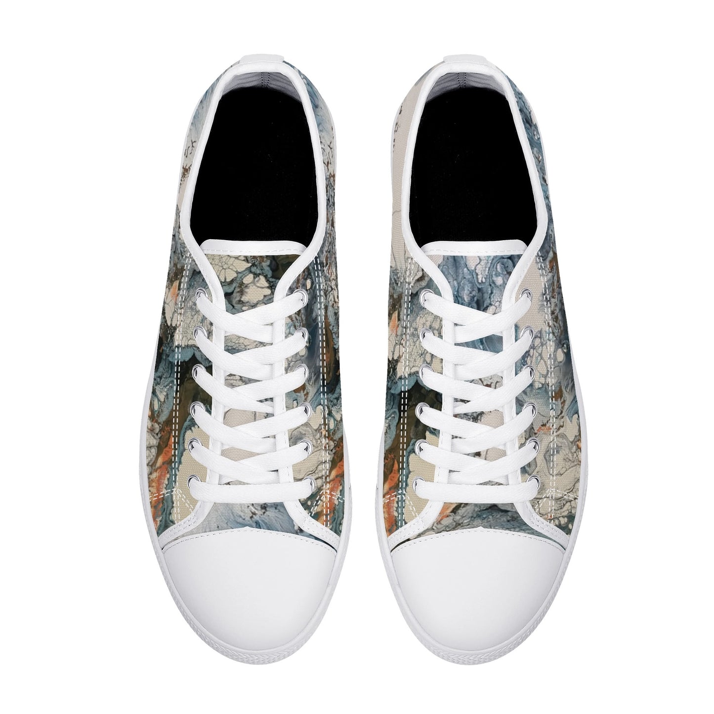 Lalola Branded Art U Wear, UNIQUE Womens Low Top Canvas Shoes, Black HooArt Branded