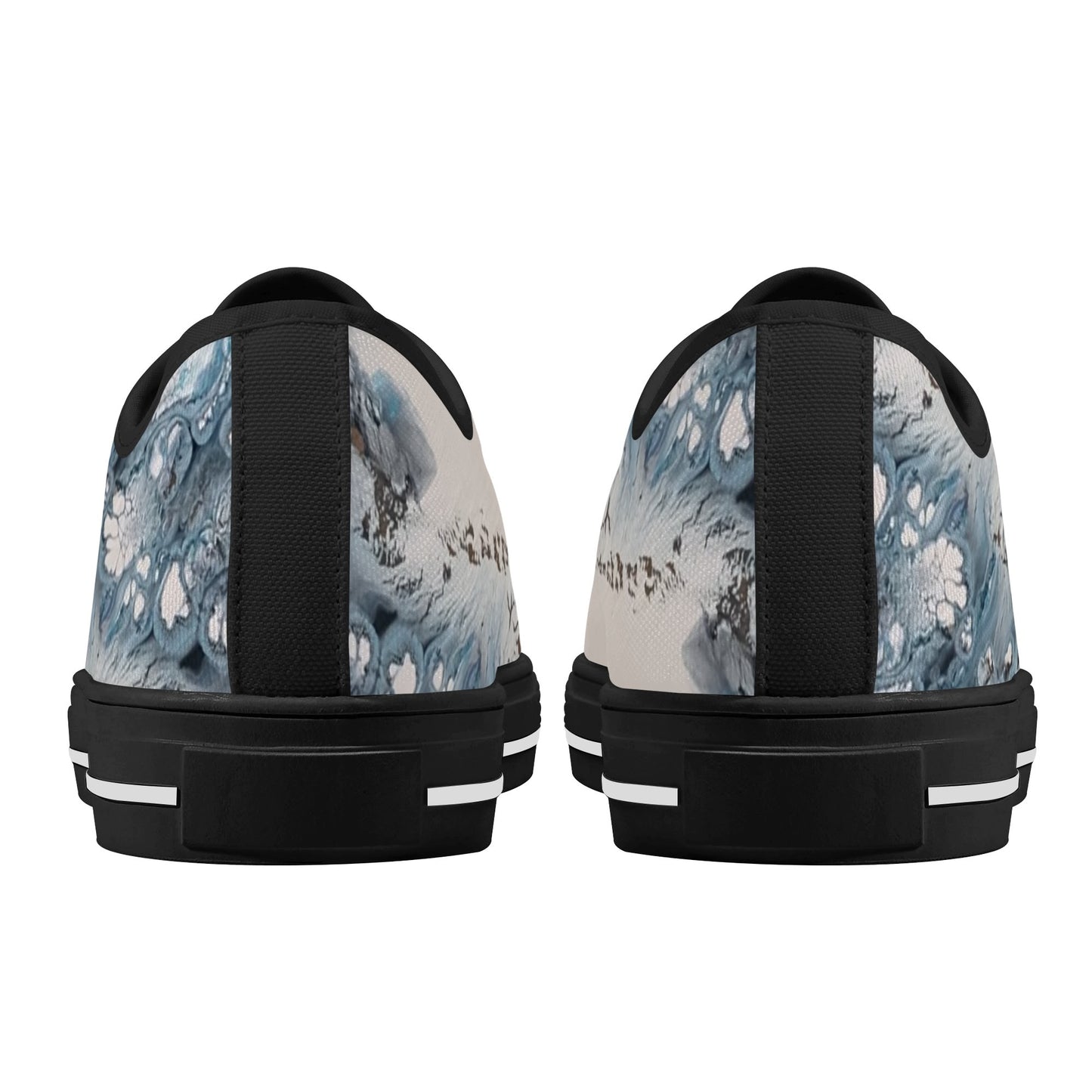 Lalola Branded Art U Wear, UNIQUE Womens Low Top Canvas Shoes, Black HooArt Branded