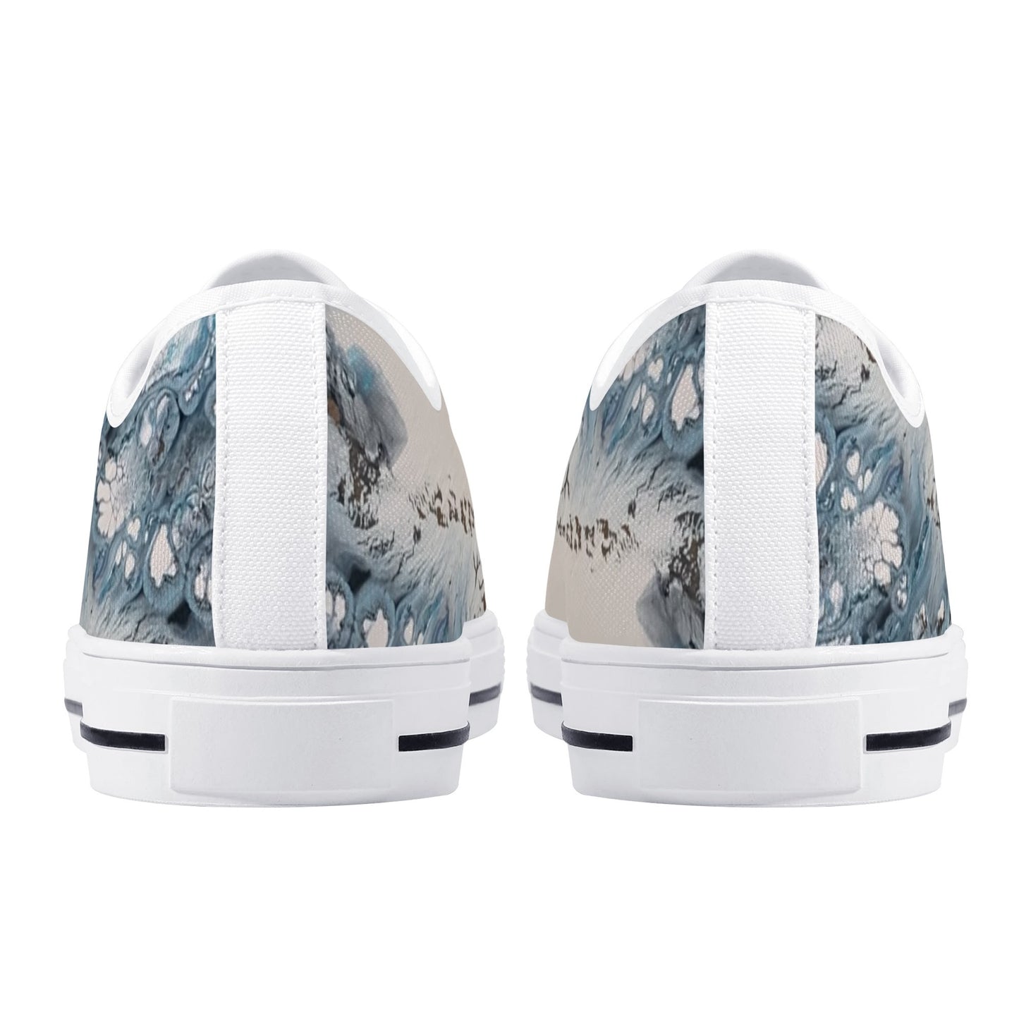 Lalola Branded Art U Wear, UNIQUE Womens Low Top Canvas Shoes, Black HooArt Branded