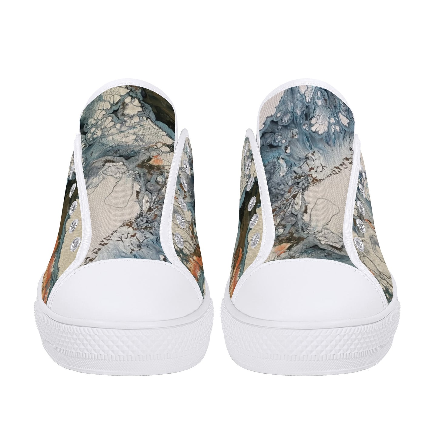 Lalola Branded Art U Wear, UNIQUE Womens Low Top Canvas Shoes, Black HooArt Branded