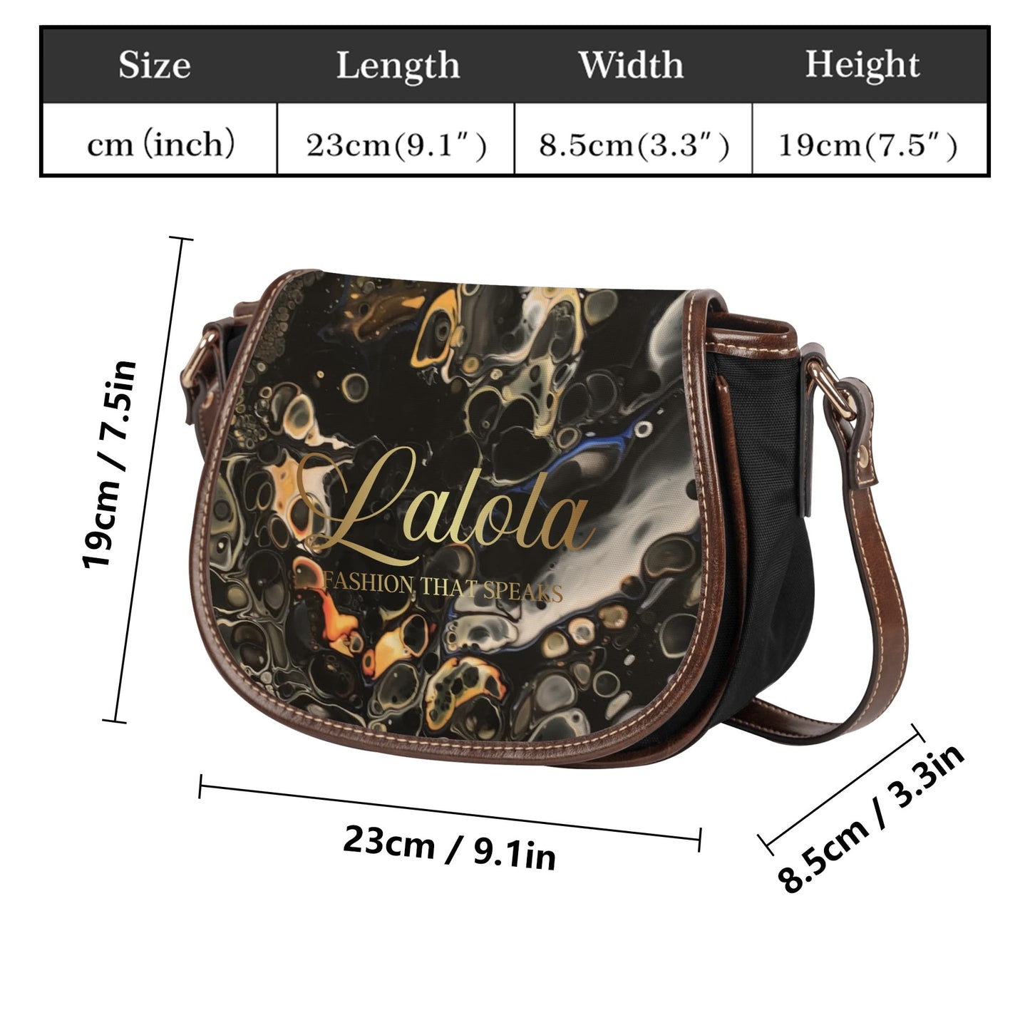 Lalola *Art U Wear* Saddle Bag, HooArt Unique