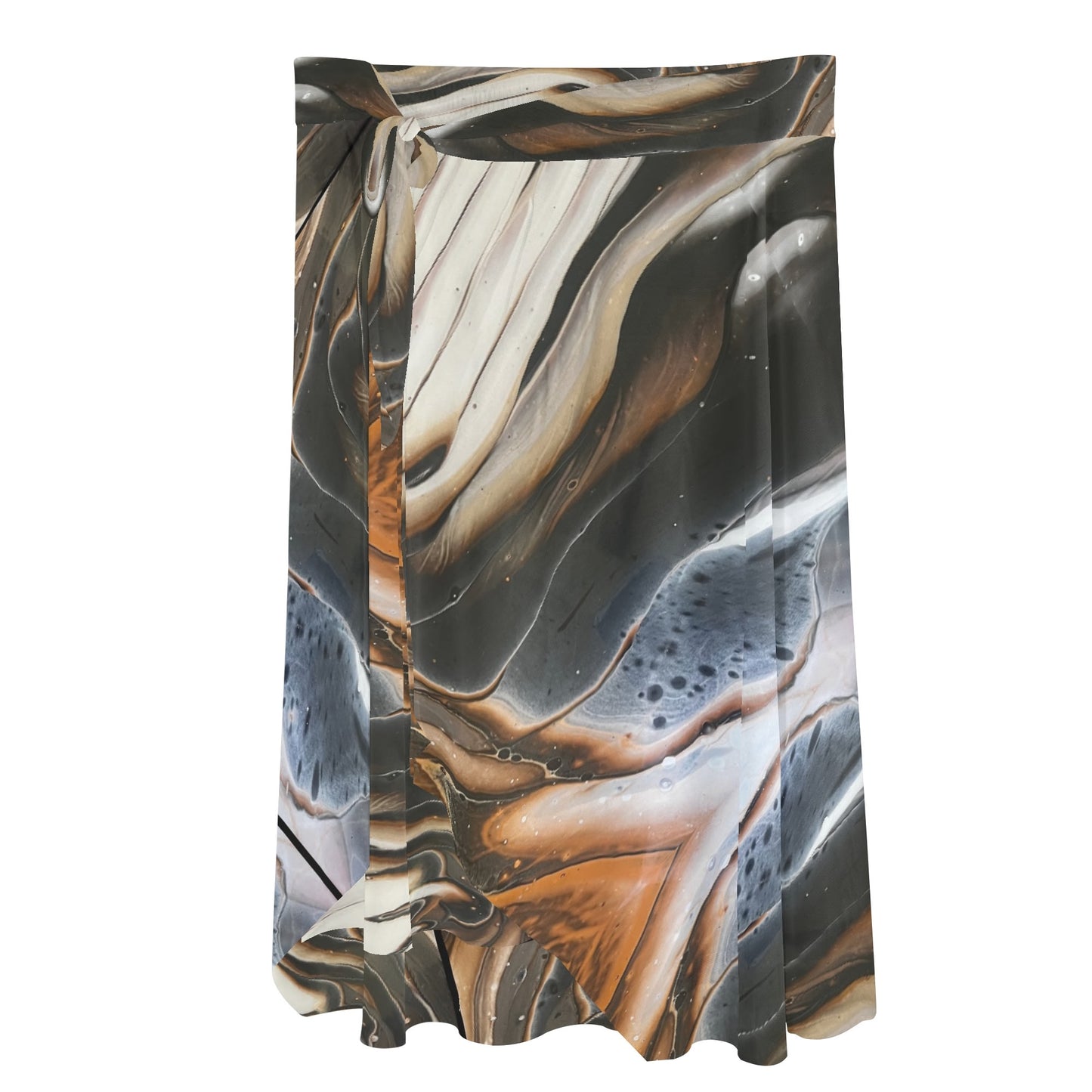 Womens Swimsuit Cover Up Tie Side Beach Sarong Wrap Maxi Skirt
