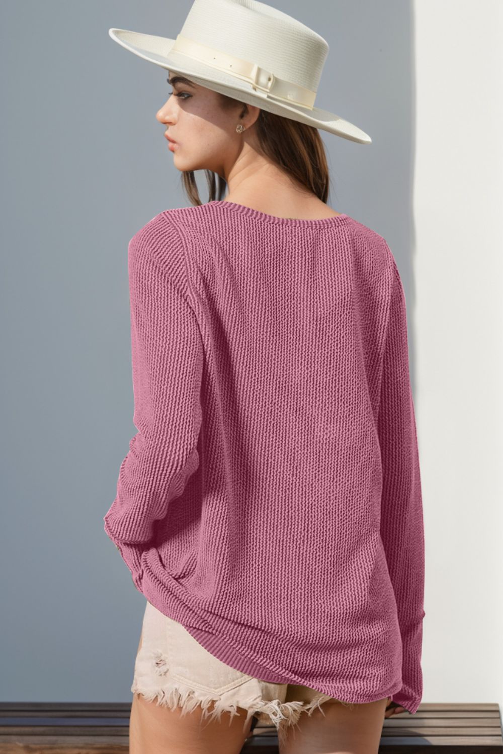 Long Sleeve T-Shirt Notched Thumbhole