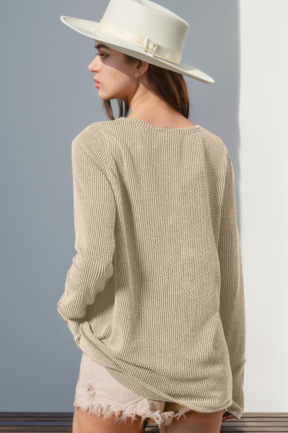 Long Sleeve T-Shirt Notched Thumbhole