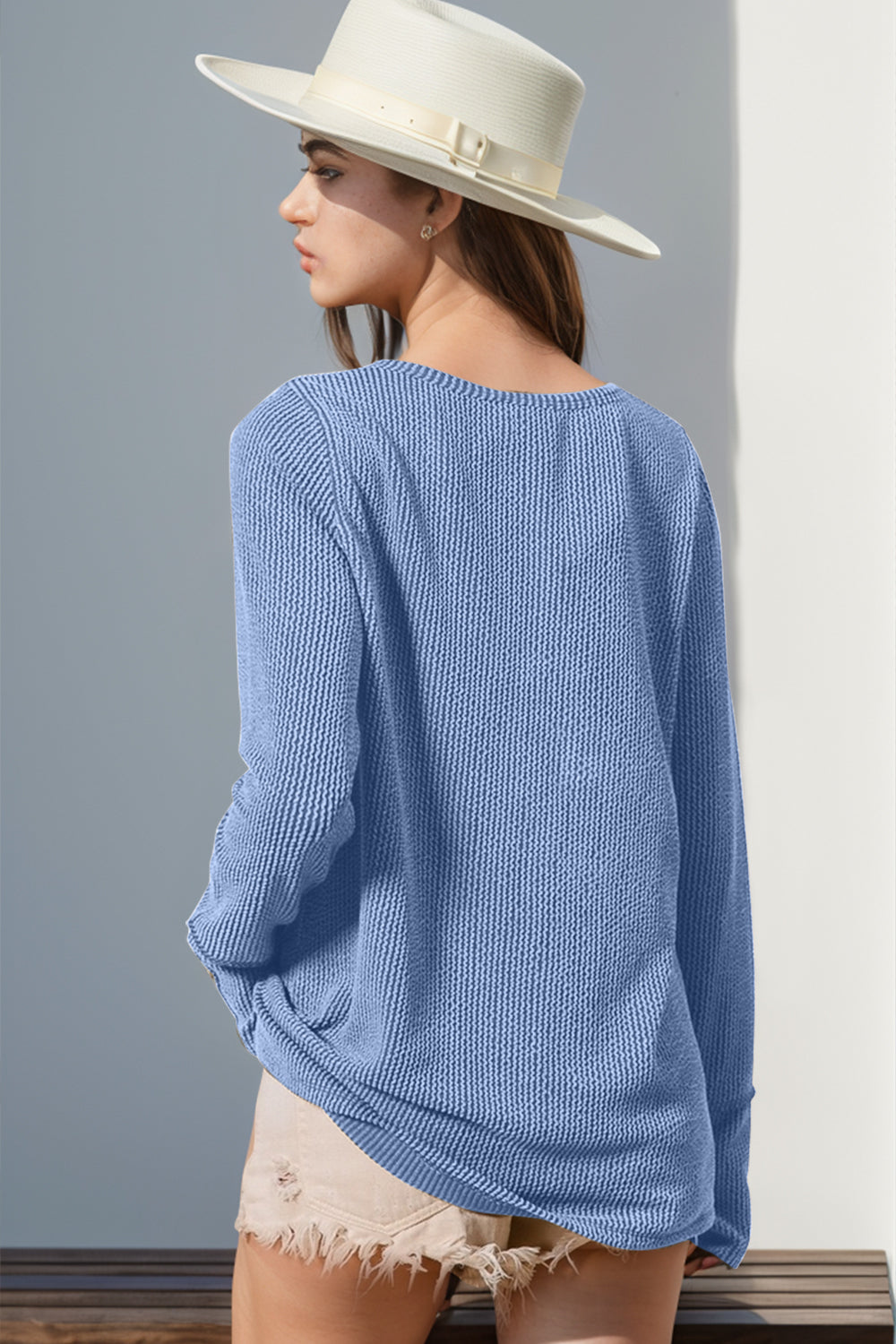 Long Sleeve T-Shirt Notched Thumbhole