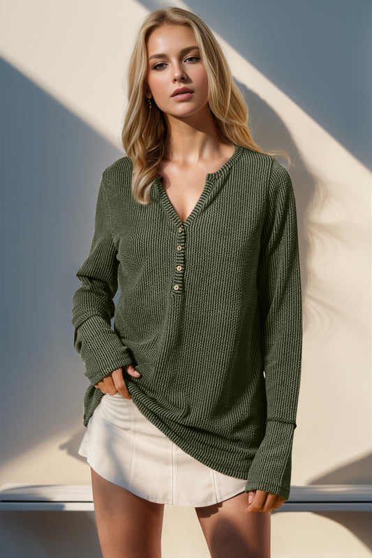 Long Sleeve T-Shirt Notched Thumbhole