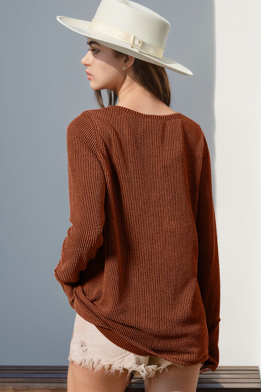Long Sleeve T-Shirt Notched Thumbhole