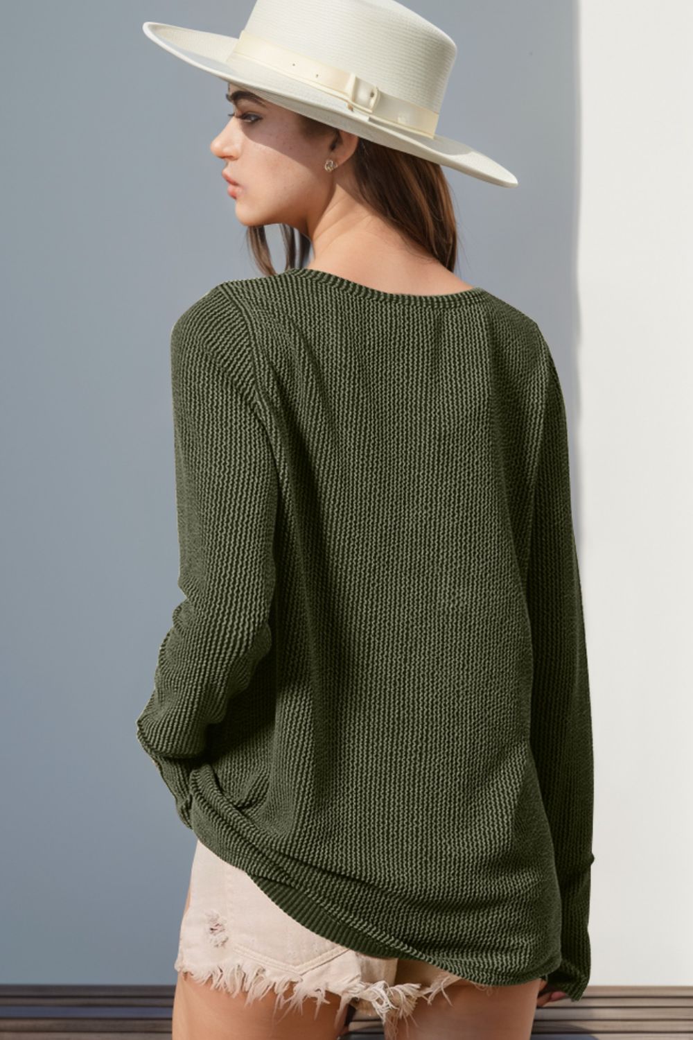 Long Sleeve T-Shirt Notched Thumbhole